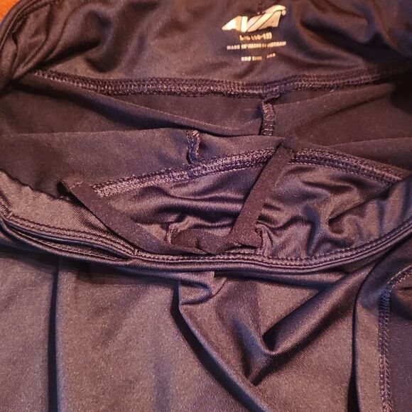 Avia Athletic Stretch Skort & Old Navy Stripes Tee Outfit, Large, Black & White - Picture 7 of 9